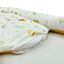Load image into Gallery viewer, Waffle Cocoon Baby Nest Safari

