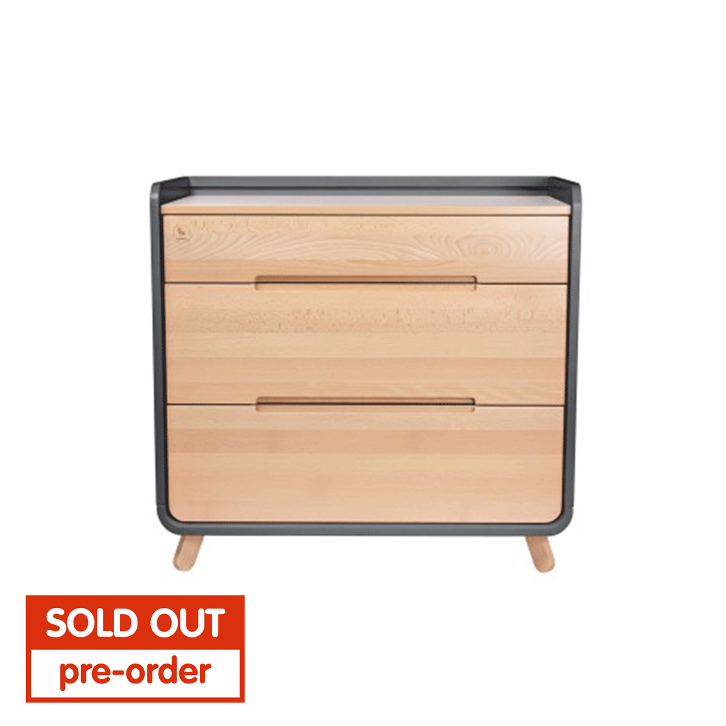 Tweeto Dressing Unit Chest Drawer Gray/Natural