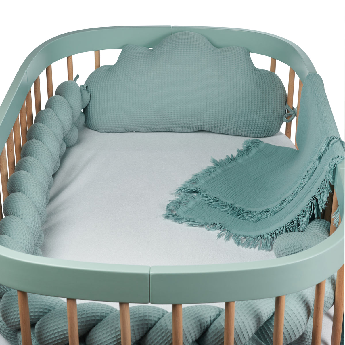 Tweeto 7 in 1 Baby Cot Eucalyptus/Natural Multifunctional – Tweeto.uk
