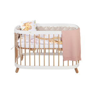 Cot Bed Quilted Protective Bumper Cappuccino