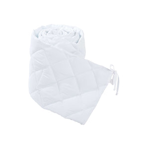 Cot Bed Quilted Protective Bumper White