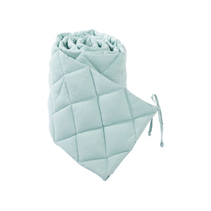 Cot Bed Quilted Protective Bumper Mint